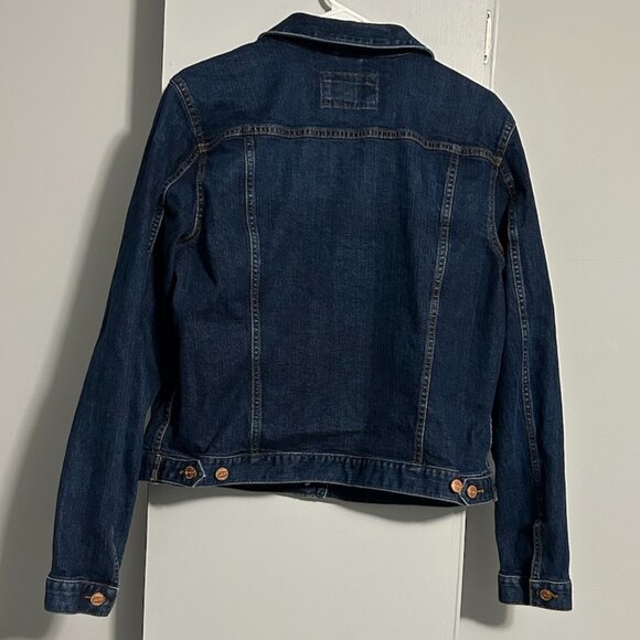 LOFT Dark Washed Denim Jacket Women's Size XL - Picture 5 of 9